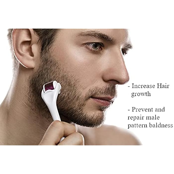 Derma Premium Derma Roller with Free carry case, for & Male Pattern Baldness, Anti-Ageing, Cellulite, Scars & Stretch Marks- 540 needles (0.5mm)- Black - Image 2